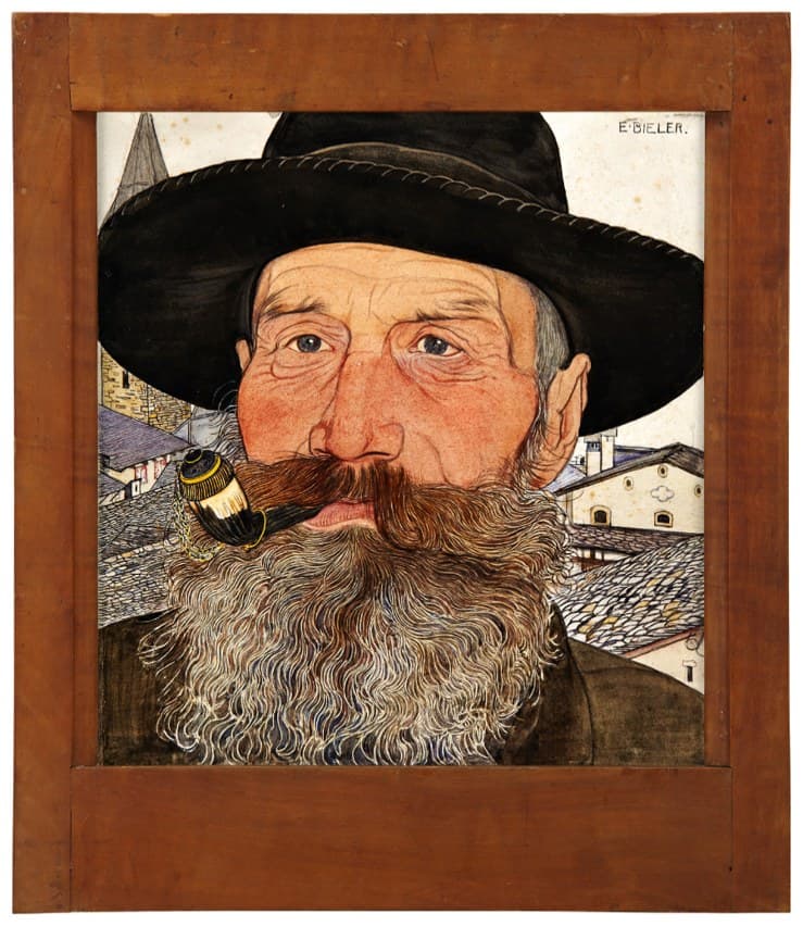 Ernest Biéler — L’Homme à la Pipe, um 1915 — Auktionshaus Zofingen